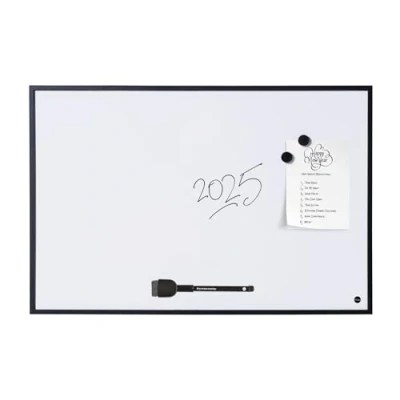 Image of Bi Office New Basic Magnetic Whiteboard Black Frame 385 x 285 mm