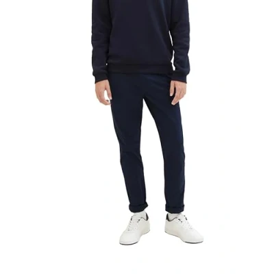 Image of TOM TAILOR Denim Men&#039;s Chino Trousers with Belt 1008253, 10668 Sky Captain Blue, 36W / 30L