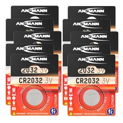 Image of Ansmann CR2032 Coin Battery (Pack of 10)