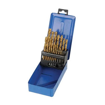 Image of Silverline Titanium Coated HSS Drill Bit Set 19pce