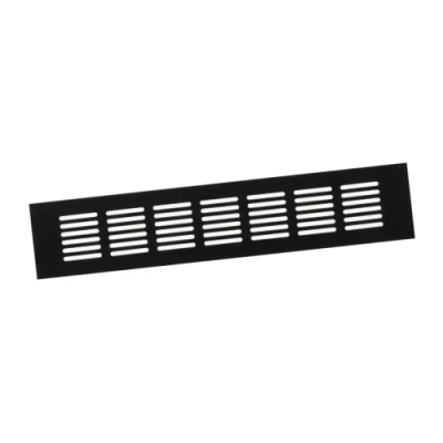 Image of 60x300mm Air Vent Cover Aluminium Ventilation Grille Black Furniture Grill for Door, Wardrobe, Radiator