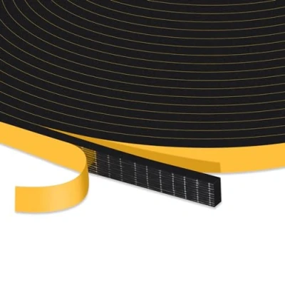 Image of YIMIKI Foam Rubber Seal Tape 6mm(W) x 1.5mm(T) Window Door Draught Excluder Air Conditioner Anti Collision Strong Adhesive Weather Stripping for and Window,2 Rolls, Total 20M Long
