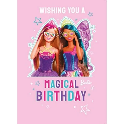 Image of Danilo Promotions Limited Daughter Birthday Card, Card for Daughter, Barbie Her Barbie,Multi,7x6 inch