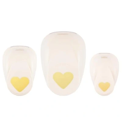 Image of Vaessen Creative Craft Paper Punch Hearts 3 Pcs Various Sizes Circle Cutter for Crafting and Card Making