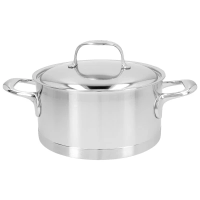 Image of Demeyere Atlantis 7 20cm 18/10 Stainless Steel Stew Pot With Lid (40850 139 0)