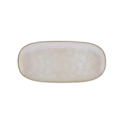 Image of Karaca Aria Reactive Glaze Serving Platter, 31cm, Sandwich, Appetizer, Dessert, Sushi, Dishwasher Microwave Oven Safe. Beige
