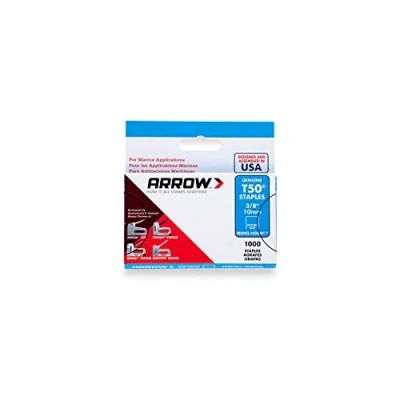 Image of Arrow Staples T50 Box 1000 Monel 3/8 in