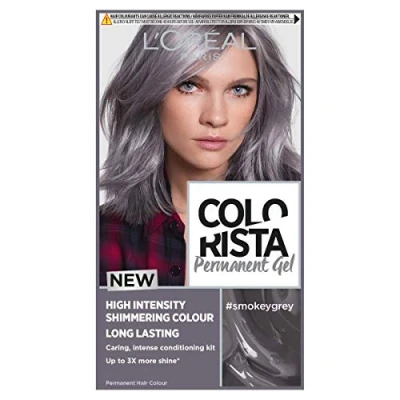Image of L&#039;Oréal Paris Colorista Permanent Gel Hair Dye, Long Lasting and Vibrant At Home Colour, High Intensity Hues with Up to 3x More Shine, Colour: Smokey Grey