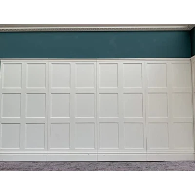 Image of Dolls House Wall Panels, 3/4 Height, 3 Box High Shaker Style, Pack of 10, 1/12th Scale (A1019) Free UK Postage (White)