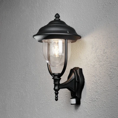 Image of Parma Outdoor Classic Lantern Up Light PIR Black, IP44