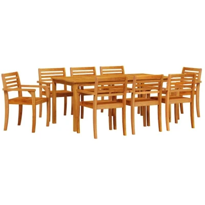 Image of vidaXL 9 Piece Garden Dining Set Made of Solid Acacia Wood