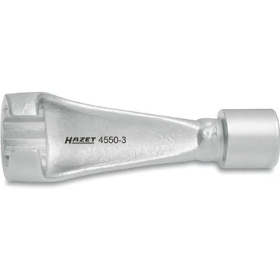 Image of HAZET 4550 3 83 mm 12 Point Profile Injection Line Wrench Chrome Plated