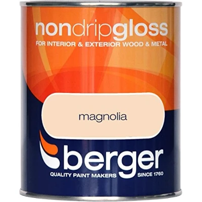 Image of Berger Non Drip Gloss 750ml Magnolia