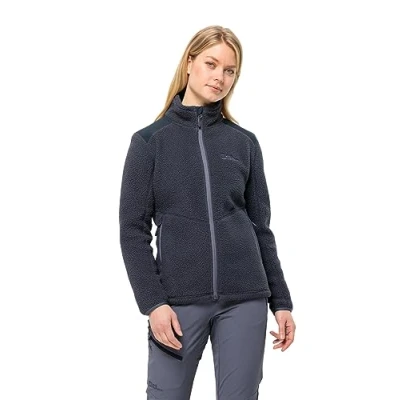 Image of Jack Wolfskin Women&#039;s Kammweg Pile Fz W Fleece Jacket, Graphite, M