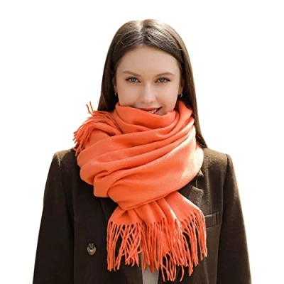 Image of MASADA Ladies Winter Scarf warm and soft XXL 200 x 70 cm Orange