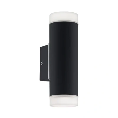 Image of EGLO 96505 GU10 LED Black Outdoor Wall Light RIGA
