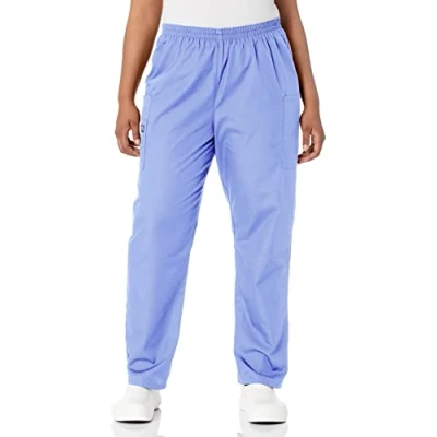 Image of Cherokee Women&#039;s Workwear Elastic Waist Cargo Scrubs Pant, Navy, M