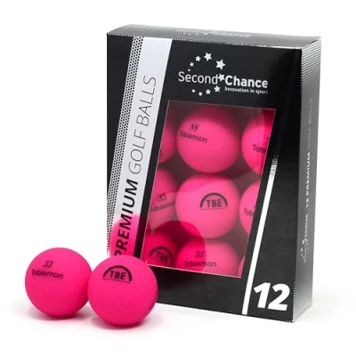 Image of Second Chance Recycled Lake Golf Balls, 12 Pack, Mixed Ideal for Practice and Play, Ball Assortment, Pink
