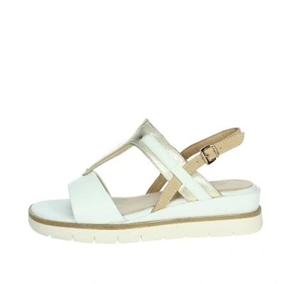 Image of Marco Tozzi Wedge sandals, Women&#039;s, Size: 5, White comb shoes