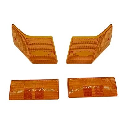 Image of one By Camamoto Cod 77670018 Front &amp; Rear Indicator Lens Kit Orange Fits Piaggio Vespa Px 125 150 200cc Arcobaleno R.O. Ant. 185976 185977 / Post 185978 185979