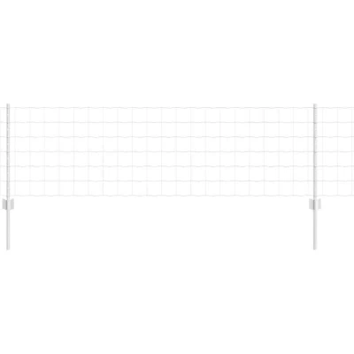 Image of vidaXL Euro Fence with 11 U Posts Silver 0,6x25 m Steel