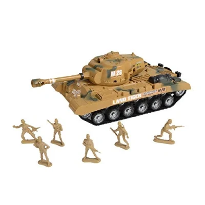 Image of KandyToys Combat Mission Large Friction Tank and Soldiers