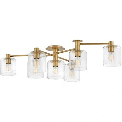 Image of Hinkley Axel Multi Arm Semi Flush Ceiling Lamp Heritage Brass