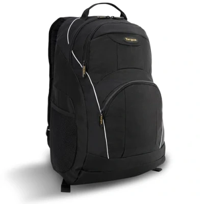 Image of Targus 16 Motor Laptop Backpack Durable Water Resistant Material Pack for Business, Travel, Professional Commute Back Padding Support, Black TSB194US