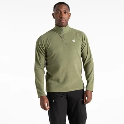 Image of Dare2B Mens Freethink Ii Half Zip Fleece Hiking Shirt, Olivine Green, XS EU