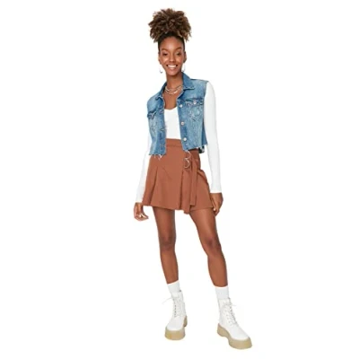 Image of Trendyol Skirt Brown Mini
