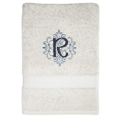 Image of TeddyTs Personalised Lace Monogram Hand Towel (White)