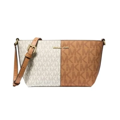 Image of Michael Kors Jet Set Small Two Tone Logo Crossbody Bag, Dear Multi,