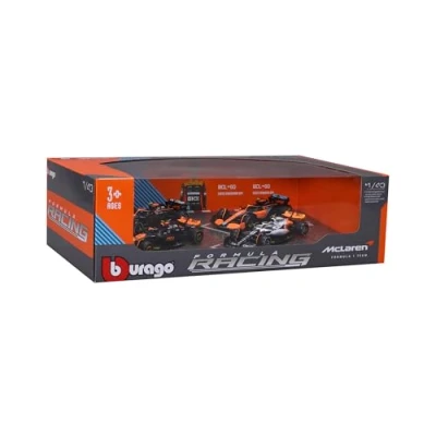 Image of HTLNUZD Bburago 4 Pack Highlight Set 1:43 New Mclaren MCL60 &amp; MCL36#4 Lando Norris Racing Car 1/43 Formula One Model Die Cast Adult Collection Vehicles Gift (Color box version)