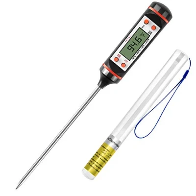 Image of Kitchen Meat Thermometer PACEARTH Digital Instant Read Food with Long Probe LCD Ultra Fast Precise Readings Cooking for Candy and Bath Water