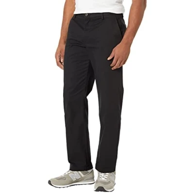Image of Amazon Essentials Men&#039;s Straight Fit Wrinkle Resistant Flat Front Chino Trouser, Black, 30W / 30L