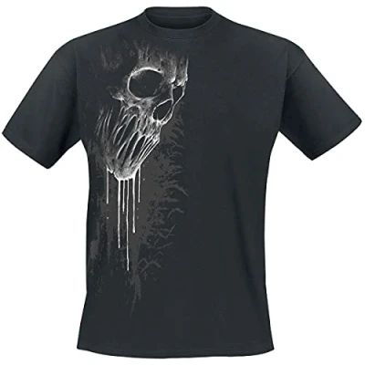 Image of Spiral Bat Curse Front Print T Shirt Black S