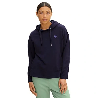Image of TOM TAILOR Women&#039;s Hoodie sweatshirt 1030497, 10302 Dark Blue, 3XL