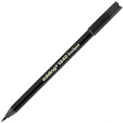Image of edding 1340 brush pen light blue 1 flexible tip felt for painting, writing and drawing bullet journals, hand lettering, mandalas, calligraphy