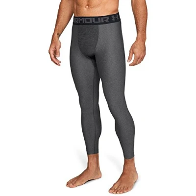 Image of Under Armour HeatGear 2.0, Comfortable Gym Leggings for Men, Lightweight Thermal Underwear with Tight Fit Design Grey (Carbon Heather/Black (090)), S