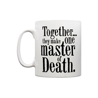 Image of Pyramid International Harry Potter Ceramic Mug with Deathly Hallows Logo and Master of Death Slogan in Presentation Box Official Merchandise