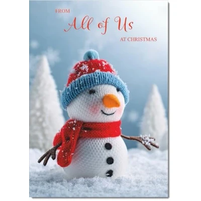 Image of doodlecards From All Of Us Christmas Card Snowman Medium Size for with Plain Envelope