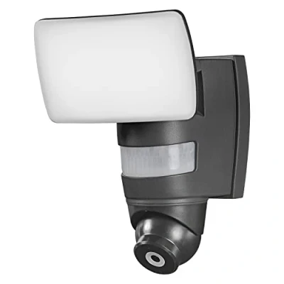 Image of LEDVANCE Smart Security LEDLight with Integrated Camera, FLOODlight for Outside WiFi Technology, Control Via Mobile Phone App, Google Voice and Alexa Possible, Warm White (3000K), Smart+ FLOOD