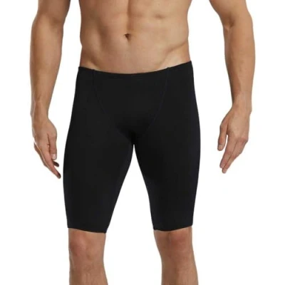 Image of TYR Men&#039;s Durafast Elite Solid Jammer Swimsuit, Black/Logo, 38