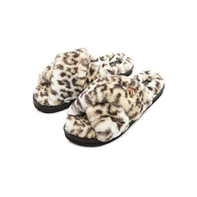 Image of Volcom Women&#039;s Lived in Lounge Slip Slide Sandal, Cheetah, 6 UK