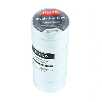 Image of 3x TIMCO PVC Insulation Tape White ITWHITE Pack of 10