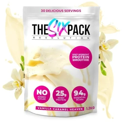 Image of The Six Pack Revolution Meal Replacement Shake, 25G Protein, 23 Vitamins + Minerals, Gluten Free, No Added Sugar, Vanilla Caramel Heaven Flavour, 30 Servings