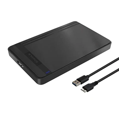 Image of 2.5 inch Hard Drive Enclosure, SATA to USB 3.0 Adapter Tool Free External Case, Supports UASP III, Optimized for SSD/HDD, Black