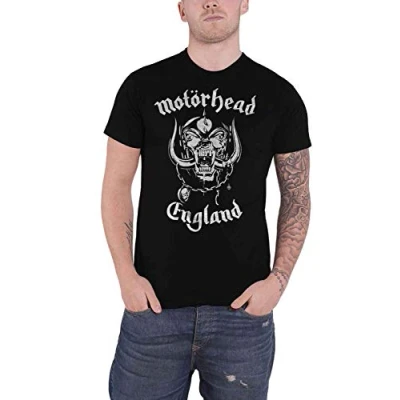 Image of Motorhead T Shirt England Warpig Band Logo Official Mens Black M