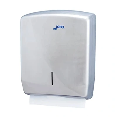 Image of Jofel ah25000 Futura Dispenser Hand Towels, Zig Zag, Stainless Steel Satin