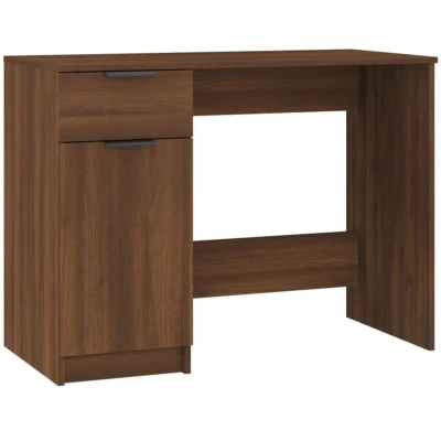 Image of vidaXL Desk Brown Oak 100x50x75 cm Engineered Wood